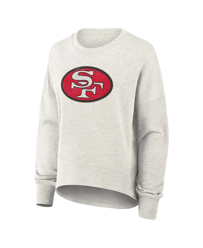 Fanatics Women's Heather Gray San Francisco 49ers Oversized Hometown Pullover Sweatshirt