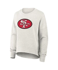 Fanatics Women's Heather Gray San Francisco 49ers Oversized Hometown Pullover Sweatshirt
