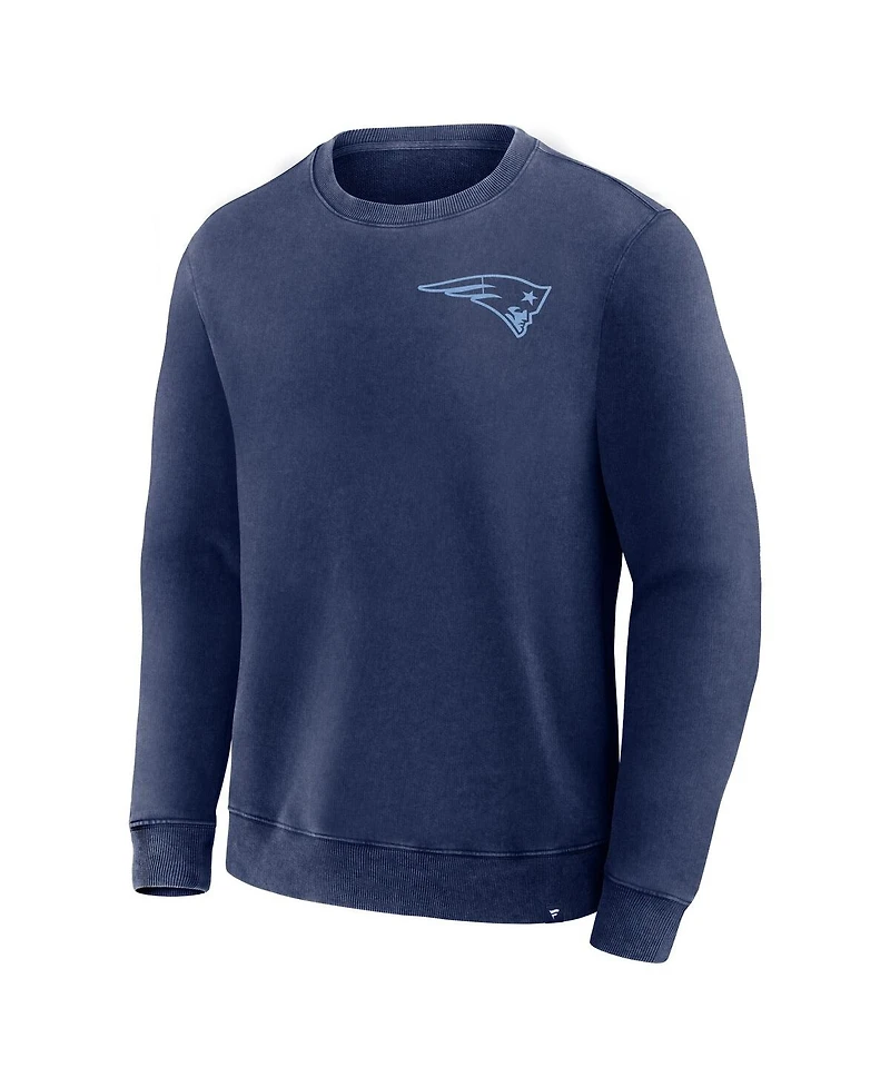 Fanatics Men's Navy New England Patriots Deep Route Pullover Sweatshirt