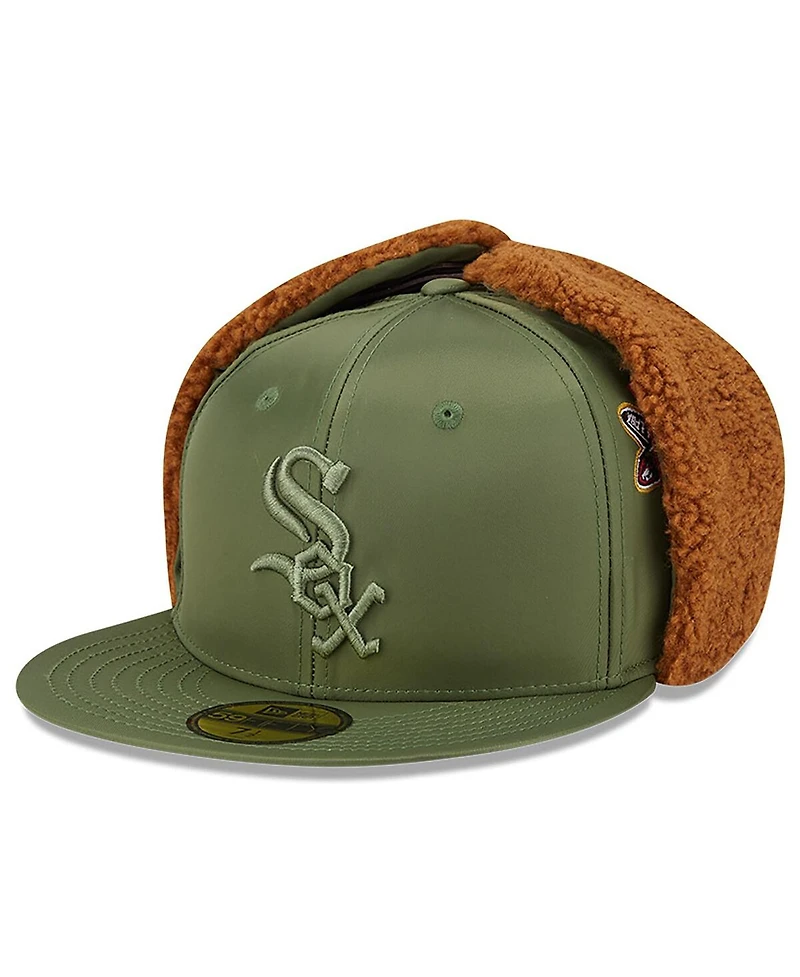 New Era x Alpha Industries Men's Olive Chicago White Sox Dog Ear 59FIFTY Fitted Hat
