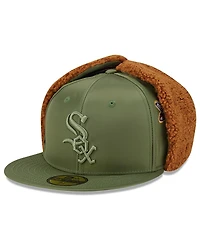 New Era x Alpha Industries Men's Olive Chicago White Sox Dog Ear 59FIFTY Fitted Hat