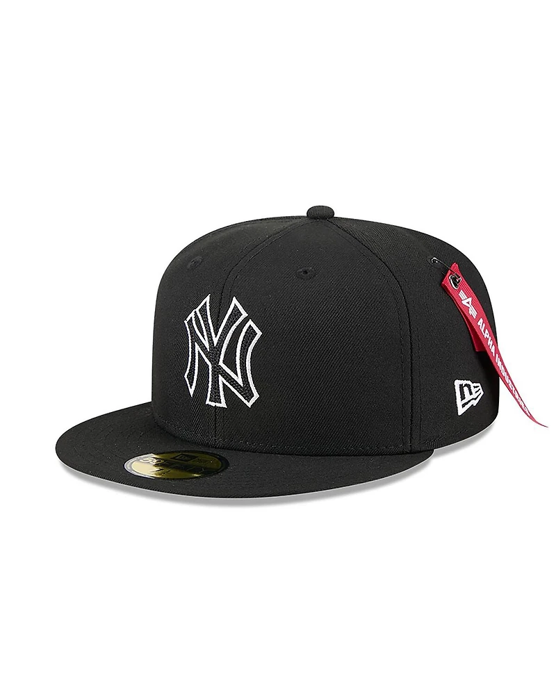 New Era x Alpha Industries Men's Black York Yankees 59FIFTY Fitted Hat