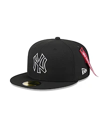 New Era x Alpha Industries Men's Black York Yankees 59FIFTY Fitted Hat