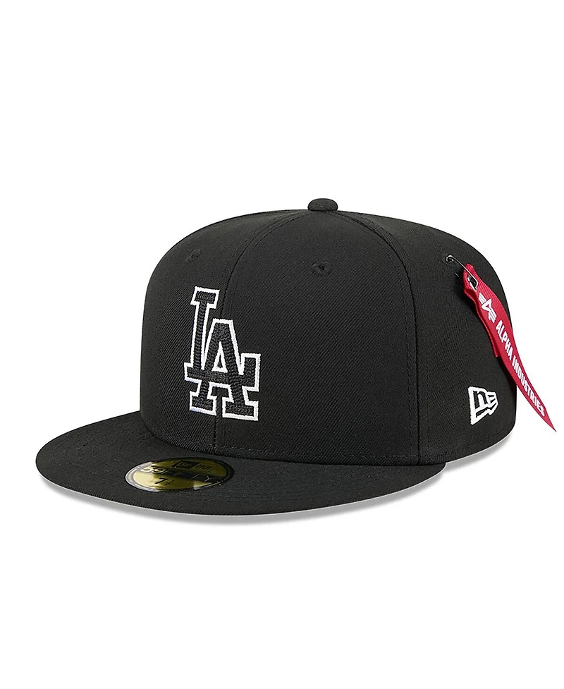 New Era x Alpha Industries Men's Black Los Angeles Dodgers 59FIFTY Fitted Hat