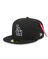New Era x Alpha Industries Men's Black Los Angeles Dodgers 59FIFTY Fitted Hat