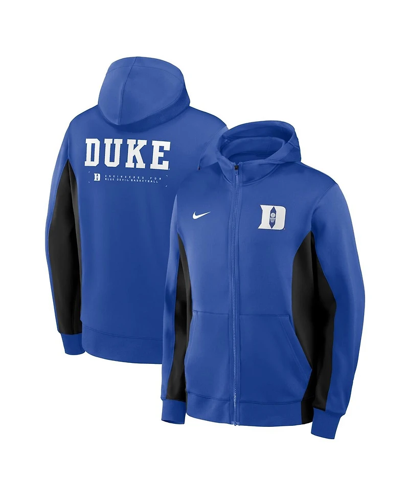 Nike Men's Royal/Black Duke Blue Devils Dri-fit Game Full-Zip Hoodie Jacket