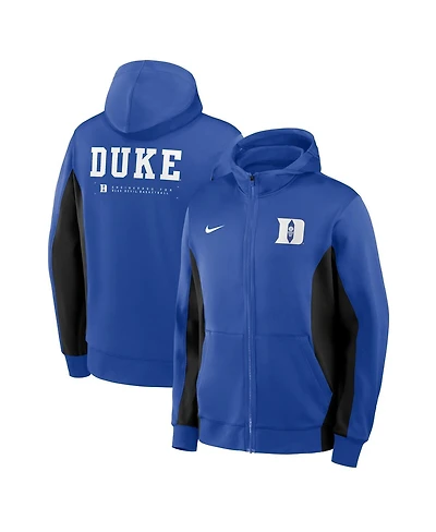 Nike Men's Royal/Black Duke Blue Devils Dri-fit Game Full-Zip Hoodie Jacket