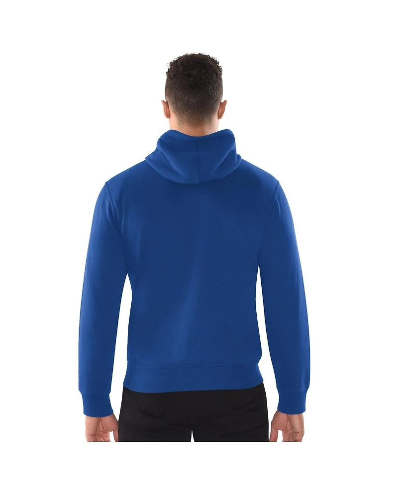 Starter Men's Royal Los Angeles Rams Distressed Classic Full-Zip Hoodie