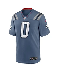 Nike Men's Christian Gonzalez Storm Blue New England Patriots 2025 Rivalries Collection Game Jersey