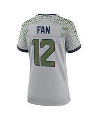 Nike Women's 12s Wolf Gray Seattle Seahawks 2025 Rivalries Collection Game Jersey