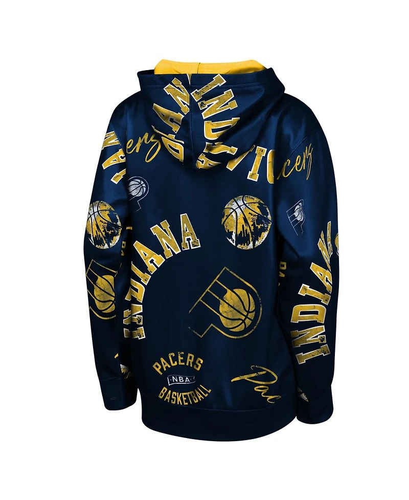 Outerstuff Big Boys and Girls Navy Indiana Pacers Moving Violation Hoodie