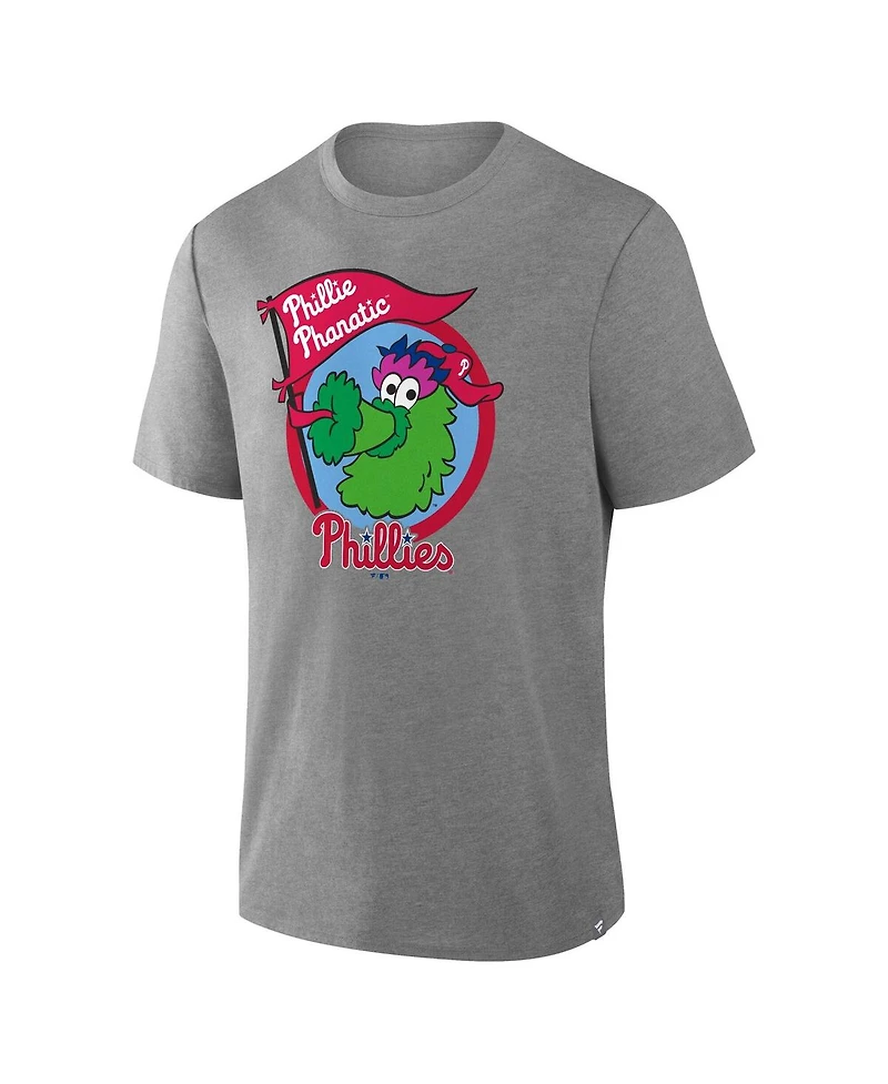 Fanatics Men's Heather Gray Philadelphia Phillies Tribute Iykyk Tri-Blend T-Shirt