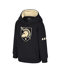 Colosseum Toddler Black Army Knights Big Logo Volume Fleece Pullover Hoodie