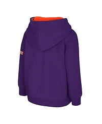 Colosseum Toddler Purple Clemson Tigers Big Logo Volume Fleece Pullover Hoodie