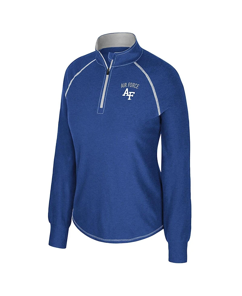 Colosseum Women's Royal Air Force Falcons Bikram Raglan Quarter-Zip Sweatshirt