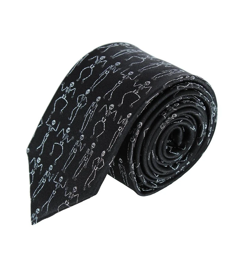 Trafalgar Big & Tall Davy Bones the Dancing Skeleton Silk Novelty Necktie