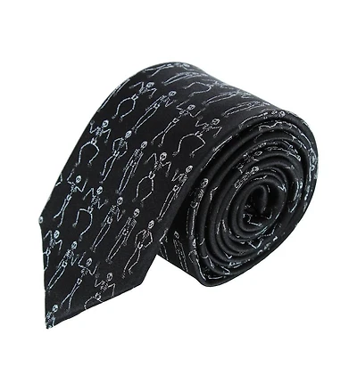 Trafalgar Big & Tall Davy Bones the Dancing Skeleton Silk Novelty Necktie