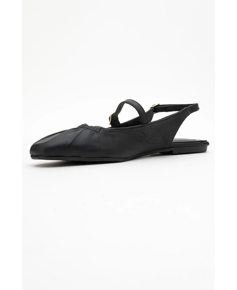 Forever & Always Shoes Britney Leather Closed-Toe Sandal (Women)