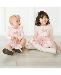 Sweet Wink Baby Girl Candy Cane Confetti Christmas Long Sleeve Tutu Bodysuit
