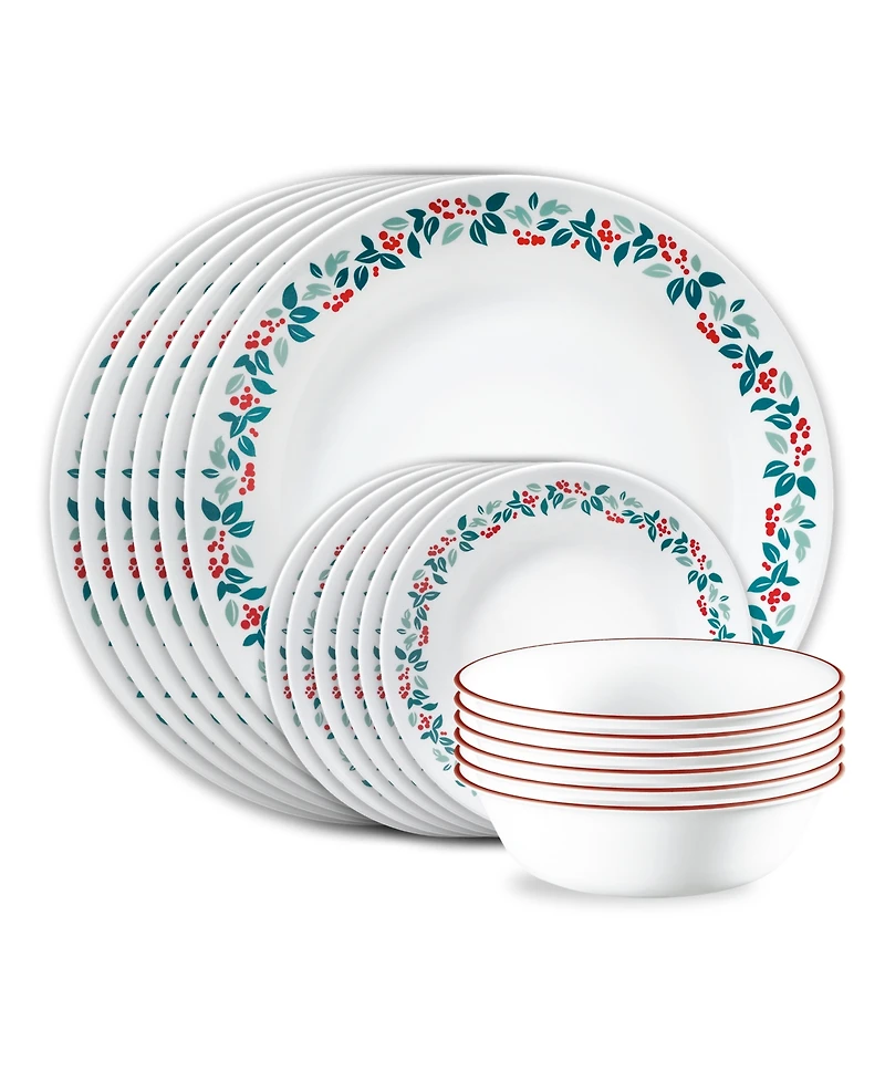 Corelle Be Merry 18-Pc. Dinnerware Set, Service For 6