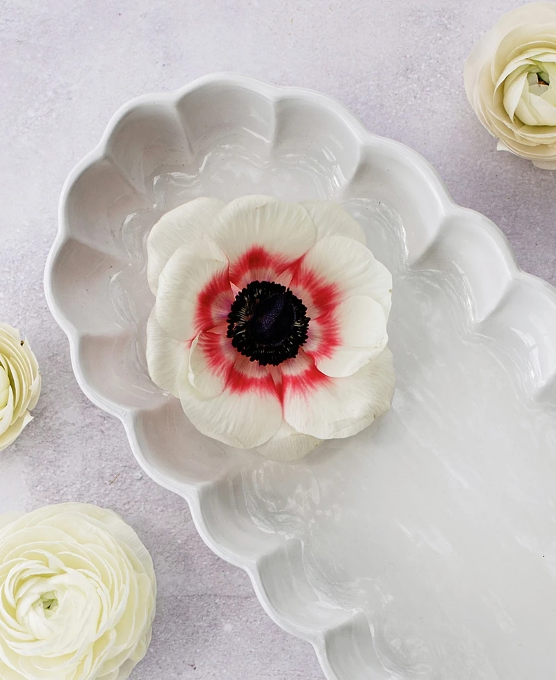 Vietri Incanto Ruffle Oval Tray