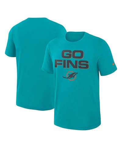Nike Men's Turbo green Miami Dolphins 2025 Rivalries Collection Slub Dri-fit T-Shirt