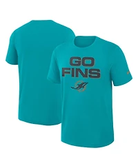 Nike Men's Turbo green Miami Dolphins 2025 Rivalries Collection Slub Dri-fit T-Shirt