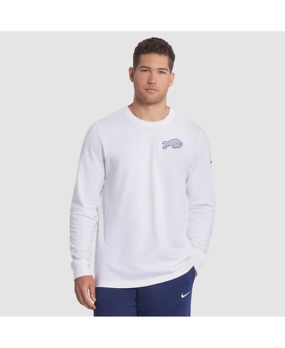 Nike Men's White Buffalo Bills 2025 Rivalries Collection Essential Long Sleeve T-Shirt