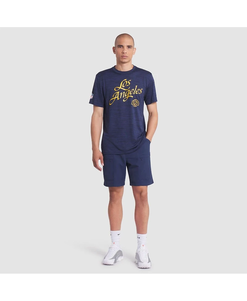 Nike Men's Midnight Blue Los Angeles Rams 2025 Rivalries Collection Sideline Velocity Dri-fit T-Shirt