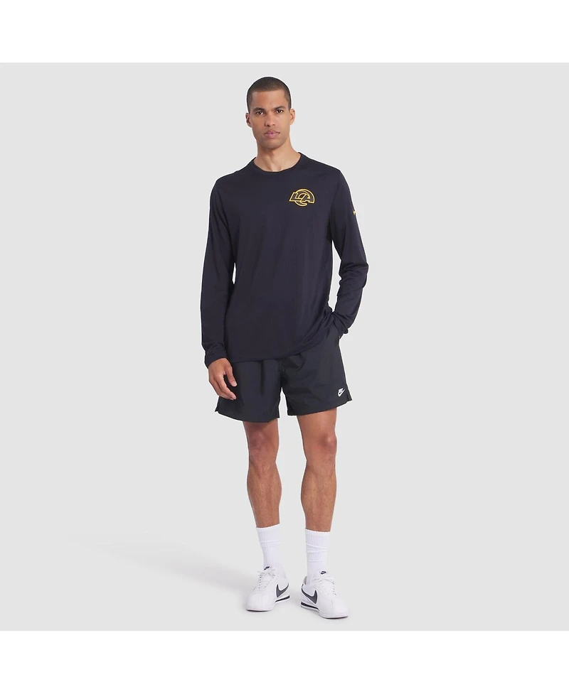 Nike Men's Midnight Blue Los Angeles Rams 2025 Rivalries Collection Sideline Legend Dri-fit Long Sleeve T-Shirt