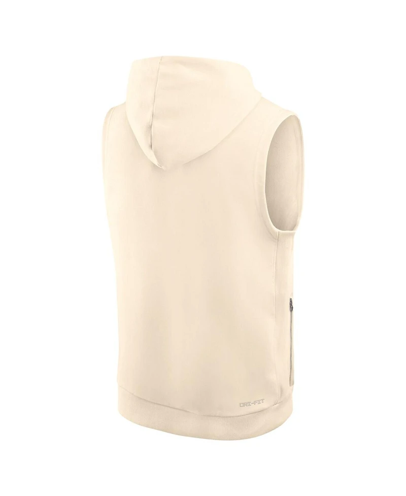 Nike Men's Natural Arizona Cardinals 2025 Rivalries Collection Standard Issue Sideline Dri-fit Sleeveless Hoodie