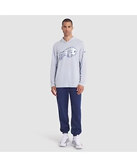 Nike Men's Silver Buffalo Bills 2025 Rivalries Collection Sideline Dri-fit Long Sleeve Hoodie T-Shirt