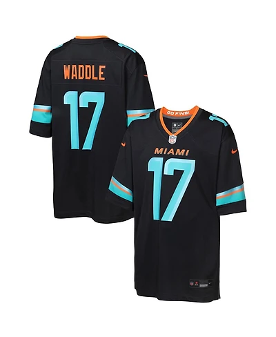 Nike Big Boys and Girls Jaylen Waddle Pitch Blue Miami Dolphins 2025 Rivalries Collection Game Jersey