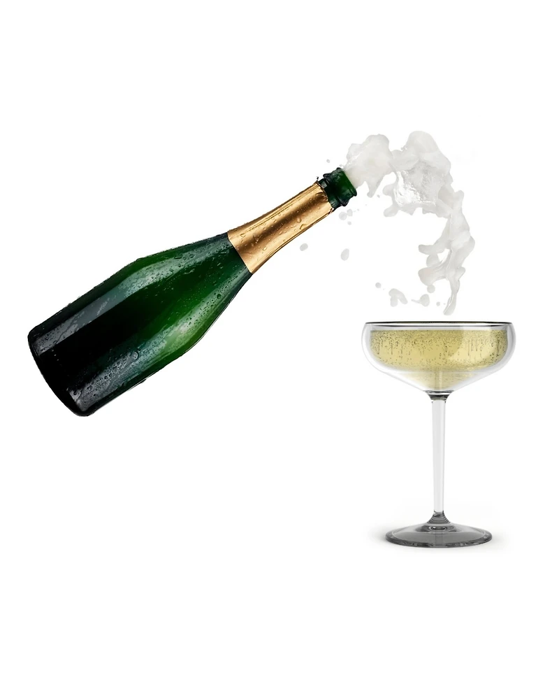 Outset 4 oz. Coupe Champagne Glasses, Set of 2