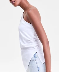 I.n.c. International Concepts Women's One-Shoulder Asymmetrical Cotton Tank Top, Macy's Exclusive