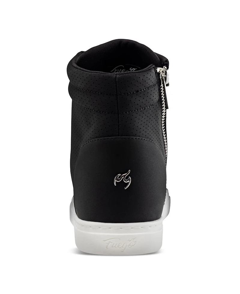 Fuego Kid's Black Wedge Sneaker