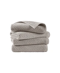 Madison Park Diagonal Ribbed Cotton 4-Pc. Hand Towel Set