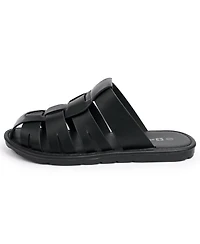 Alpine Swiss Men's Marlin Fisherman Slide Sandals Faux Leather Dressy
