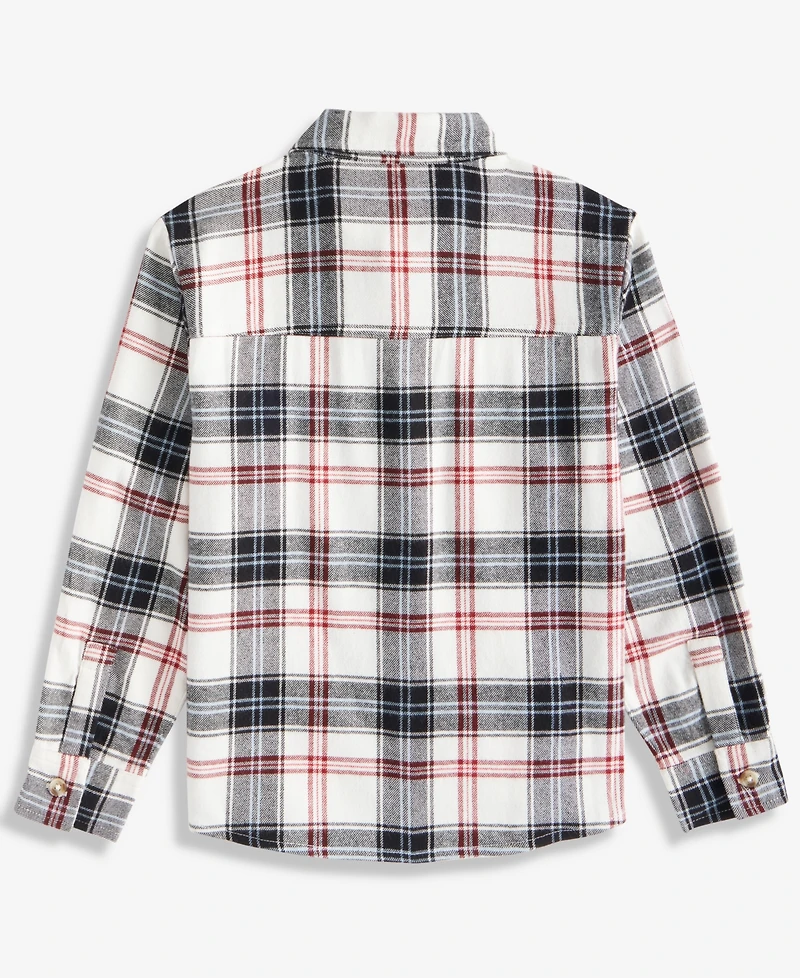 Epic Threads Boys 7-8 Blaze Plaid Flannel Shirt, Macy's Exclusive