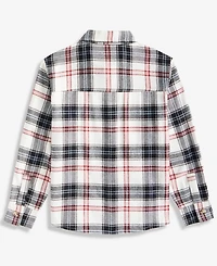 Epic Threads Boys 7-8 Blaze Plaid Flannel Shirt, Macy's Exclusive