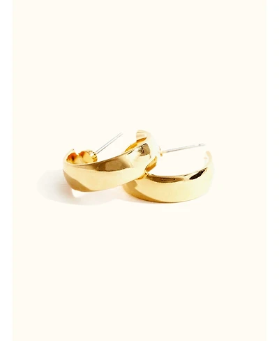 Able Stride Hoops, 18k Gold Plated