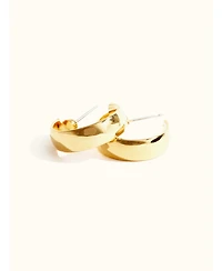 Able Stride Hoops, 18k Gold Plated