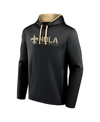 Logo Athletic Men's Black New Orleans Saints Head Start Pullover Hoodie