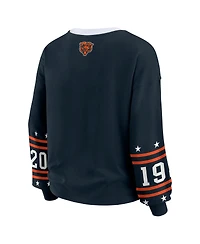 Wear by Erin Andrews Women's Navy Chicago Bears Sport Long-Sleeve T-Shirt