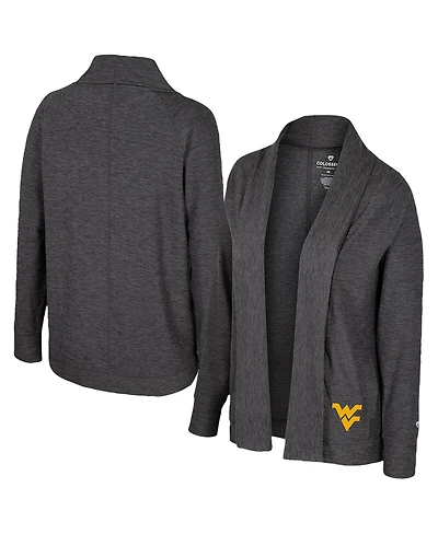 Colosseum Women's Charcoal West Virginia Mountaineers Dash Cardigan Sweater