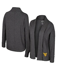 Colosseum Women's Charcoal West Virginia Mountaineers Dash Cardigan Sweater