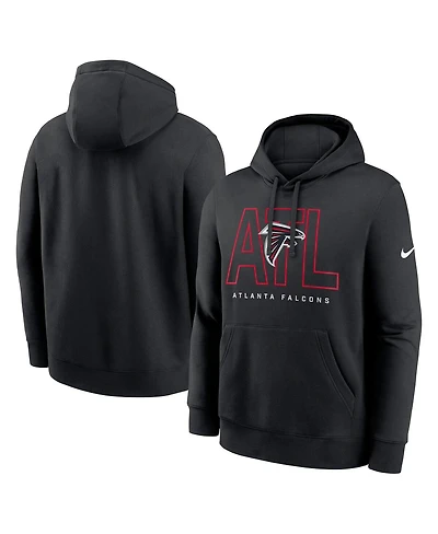 Nike Men's Black Atlanta Falcons Busted Play Club Fleece Pullover Hoodie