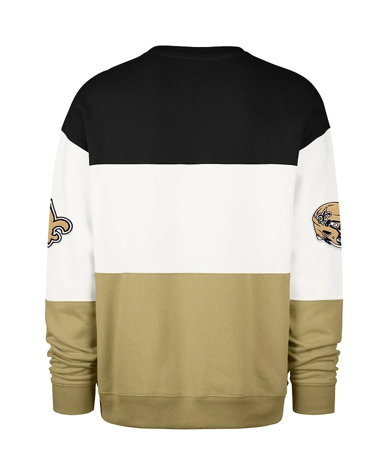 '47 Brand Men's Black/Gold New Orleans Saints Breeze Maximalist Sweatshirt