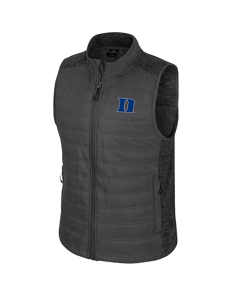 Colosseum Men's Charcoal Duke Blue Devils Nightman Full-Zip Puffer Vest
