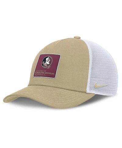 Nike Men's Gold/White Florida State Seminoles 2025 On-Field Rise Engineered Trucker Adjustable Hat